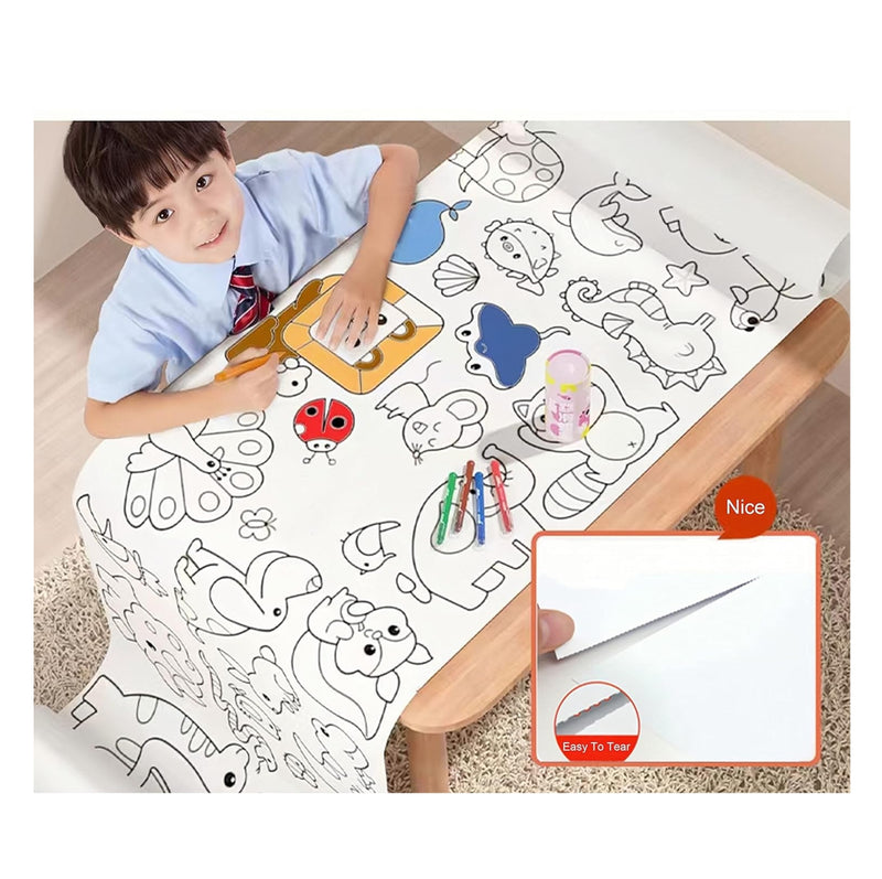 Rollo papel de Dibujo Niños Marcadores